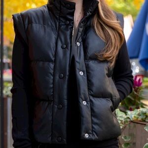 Vest Faux Leather from Evereve Size Medium